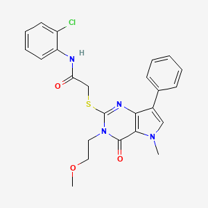 N-(2-chlorophenyl)-2-((3-(2-methoxyethyl)-5-methyl-4-oxo-7-phenyl-4,5-dihydro-3H-pyrrolo[3,2-d]pyrimidin-2-yl)thio)acetamide