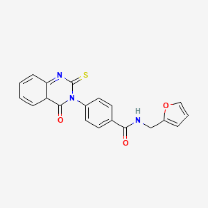 N-[(furan-2-yl)methyl]-4-(4-oxo-2-sulfanylidene-1,2,3,4-tetrahydroquinazolin-3-yl)benzamide