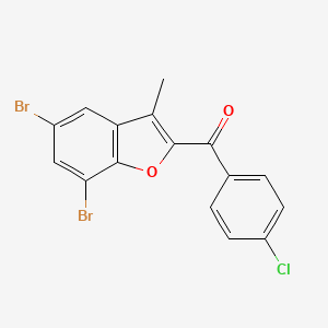 (4-Chlorophenyl)(5,7-dibromo-3-methyl-1-benzofuran-2-yl)methanone
