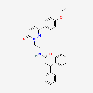 N-(2-(3-(4-ethoxyphenyl)-6-oxopyridazin-1(6H)-yl)ethyl)-3,3-diphenylpropanamide