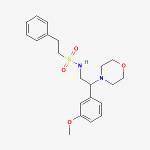 molecular formula C21H28N2O4S B2807594 N-(2-(3-methoxyphenyl)-2-morpholinoethyl)-2-phenylethanesulfonamide CAS No. 941996-99-2