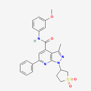 1-(1,1-dioxidotetrahydrothiophen-3-yl)-N-(3-methoxyphenyl)-3-methyl-6-phenyl-1H-pyrazolo[3,4-b]pyridine-4-carboxamide