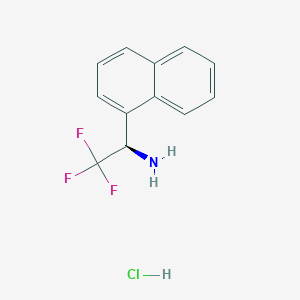 molecular formula C12H11ClF3N B2807606 (R)-2,2,2-Trifluoro-1-(naphthalen-1-YL)ethan-1-amine hcl CAS No. 2241594-40-9