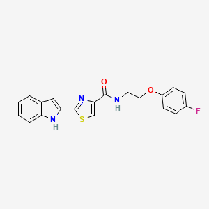 molecular formula C20H16FN3O2S B2807612 N-[2-(4-fluorophenoxy)ethyl]-2-(1H-indol-2-yl)-1,3-thiazole-4-carboxamide CAS No. 1170882-36-6