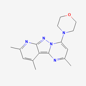 molecular formula C16H19N5O B2807627 4-(4,11,13-trimethyl-3,7,8,10-tetrazatricyclo[7.4.0.02,7]trideca-1,3,5,8,10,12-hexaen-6-yl)morpholine CAS No. 896836-66-1