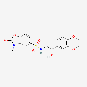 N-(2-(2,3-dihydrobenzo[b][1,4]dioxin-6-yl)-2-hydroxyethyl)-3-methyl-2-oxo-2,3-dihydrobenzo[d]oxazole-5-sulfonamide