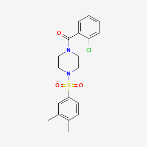 molecular formula C19H21ClN2O3S B2807647 1-(2-Chlorobenzoyl)-4-(3,4-dimethylbenzenesulfonyl)piperazine CAS No. 694474-62-9