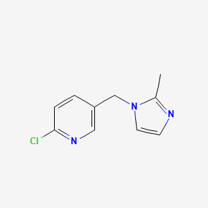 molecular formula C10H10ClN3 B2807654 2-chloro-5-[(2-methyl-1H-imidazol-1-yl)methyl]pyridine CAS No. 861207-54-7