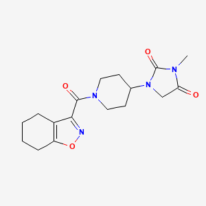 3-Methyl-1-(1-(4,5,6,7-tetrahydrobenzo[d]isoxazole-3-carbonyl)piperidin-4-yl)imidazolidine-2,4-dione
