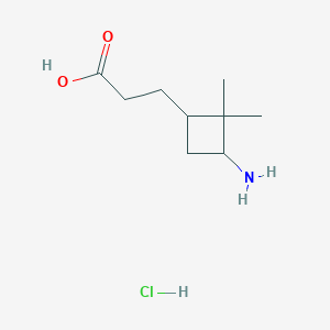 3-(3-Amino-2,2-dimethylcyclobutyl)propanoic acid hydrochloride