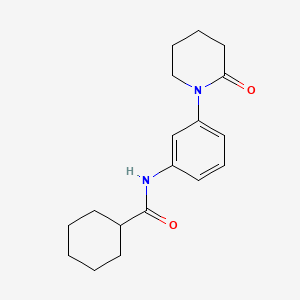 molecular formula C18H24N2O2 B2807673 N-[3-(2-oxopiperidin-1-yl)phenyl]cyclohexanecarboxamide CAS No. 942014-04-2