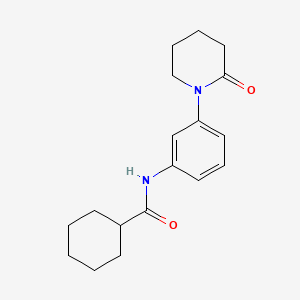 N-(3-(2-oxopiperidin-1-yl)phenyl)cyclohexanecarboxamide