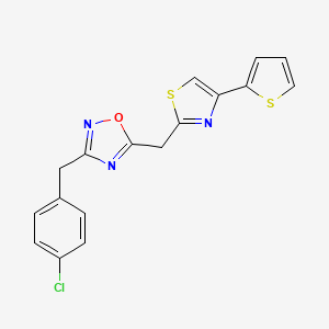 B2807683 1-[2-({[(4-fluorobenzyl)amino]carbonyl}amino)ethyl]-N-isopropyl-1H-1,2,3-benzotriazole-5-sulfonamide CAS No. 1116054-31-9