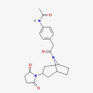 N-(4-(2-((1R,5S)-3-(2,5-dioxopyrrolidin-1-yl)-8-azabicyclo[3.2.1]octan-8-yl)-2-oxoethyl)phenyl)acetamide