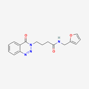 molecular formula C16H16N4O3 B2807689 N-[(furan-2-yl)methyl]-4-(4-oxo-3,4-dihydro-1,2,3-benzotriazin-3-yl)butanamide CAS No. 440331-27-1