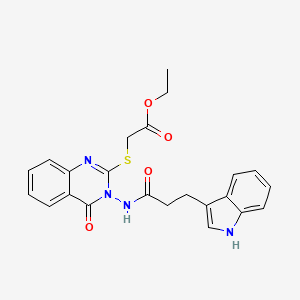 ethyl 2-[3-[3-(1H-indol-3-yl)propanoylamino]-4-oxoquinazolin-2-yl]sulfanylacetate