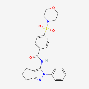 4-(morpholinosulfonyl)-N-(2-phenyl-2,4,5,6-tetrahydrocyclopenta[c]pyrazol-3-yl)benzamide