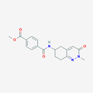 molecular formula C18H19N3O4 B2807717 Methyl 4-((2-methyl-3-oxo-2,3,5,6,7,8-hexahydrocinnolin-6-yl)carbamoyl)benzoate CAS No. 2034369-41-8
