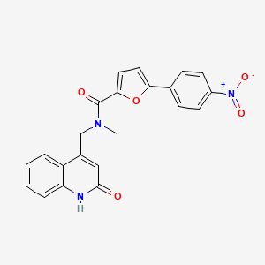 molecular formula C22H17N3O5 B2807718 N-[(2-hydroxyquinolin-4-yl)methyl]-N-methyl-5-(4-nitrophenyl)furan-2-carboxamide CAS No. 904009-75-2
