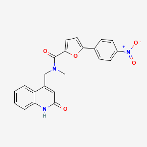 N-[(2-hydroxyquinolin-4-yl)methyl]-N-methyl-5-(4-nitrophenyl)furan-2-carboxamide