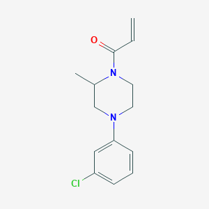 1-[4-(3-Chlorophenyl)-2-methylpiperazin-1-yl]prop-2-en-1-one