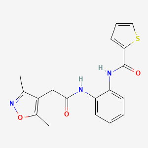 N-(2-(2-(3,5-dimethylisoxazol-4-yl)acetamido)phenyl)thiophene-2-carboxamide