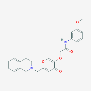 2-[6-(3,4-dihydro-1H-isoquinolin-2-ylmethyl)-4-oxopyran-3-yl]oxy-N-(3-methoxyphenyl)acetamide