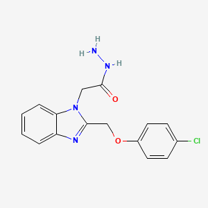 2-[2-(4-chlorophenoxymethyl)-1H-1,3-benzodiazol-1-yl]acetohydrazide