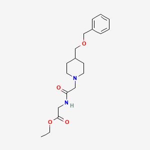 molecular formula C19H28N2O4 B2807723 Ethyl 2-(2-(4-((benzyloxy)methyl)piperidin-1-yl)acetamido)acetate CAS No. 1334370-92-1