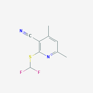 B2807750 2-((Difluoromethyl)thio)-4,6-dimethylnicotinonitrile CAS No. 301683-57-8