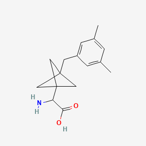 2-Amino-2-[3-[(3,5-dimethylphenyl)methyl]-1-bicyclo[1.1.1]pentanyl]acetic acid