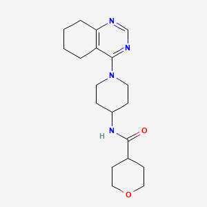 molecular formula C19H28N4O2 B2807757 N-[1-(5,6,7,8-tetrahydroquinazolin-4-yl)piperidin-4-yl]oxane-4-carboxamide CAS No. 2034409-21-5