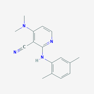 molecular formula C16H18N4 B2807791 4-(dimethylamino)-2-[(2,5-dimethylphenyl)amino]pyridine-3-carbonitrile CAS No. 339102-16-8