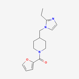 (4-((2-ethyl-1H-imidazol-1-yl)methyl)piperidin-1-yl)(furan-2-yl)methanone