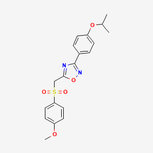 3-(4-Isopropoxyphenyl)-5-(((4-methoxyphenyl)sulfonyl)methyl)-1,2,4-oxadiazole