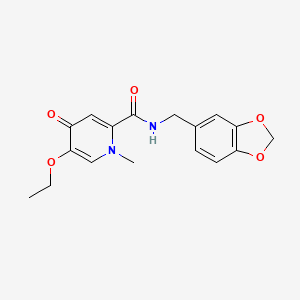 N-(benzo[d][1,3]dioxol-5-ylmethyl)-5-ethoxy-1-methyl-4-oxo-1,4-dihydropyridine-2-carboxamide