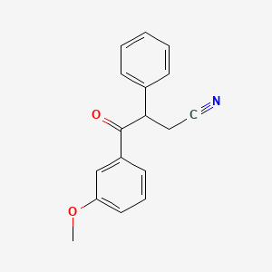 molecular formula C17H15NO2 B2807803 4-(3-Methoxyphenyl)-4-oxo-3-phenylbutanenitrile CAS No. 1443979-26-7