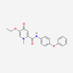 molecular formula C21H20N2O4 B2807804 5-ethoxy-1-methyl-4-oxo-N-(4-phenoxyphenyl)-1,4-dihydropyridine-2-carboxamide CAS No. 1105250-82-5