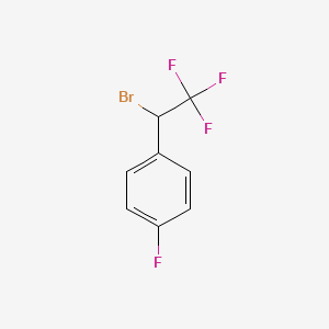 molecular formula C8H5BrF4 B2807810 1-(1-Bromo-2,2,2-trifluoroethyl)-4-fluorobenzene CAS No. 81577-15-3