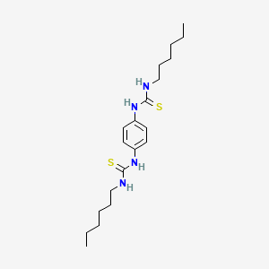 molecular formula C20H34N4S2 B2807811 1-Hexyl-3-[4-(hexylcarbamothioylamino)phenyl]thiourea CAS No. 77006-71-4