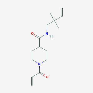 molecular formula C15H24N2O2 B2807813 N-(2,2-dimethylbut-3-en-1-yl)-1-(prop-2-enoyl)piperidine-4-carboxamide CAS No. 2361697-07-4