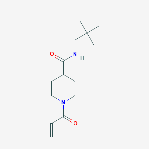 N-(2,2-Dimethylbut-3-enyl)-1-prop-2-enoylpiperidine-4-carboxamide