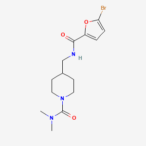 molecular formula C14H20BrN3O3 B2807815 4-((5-bromofuran-2-carboxamido)methyl)-N,N-dimethylpiperidine-1-carboxamide CAS No. 2034295-20-8