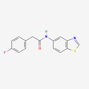 molecular formula C15H11FN2OS B2807816 N-(benzo[d]thiazol-5-yl)-2-(4-fluorophenyl)acetamide CAS No. 942002-92-8