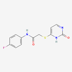 molecular formula C12H10FN3O2S B2807831 N-(4-fluorophenyl)-2-[(2-oxo-1H-pyrimidin-6-yl)sulfanyl]acetamide CAS No. 898421-21-1