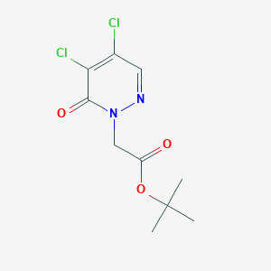 molecular formula C10H12Cl2N2O3 B2807832 tert-butyl 2-[4,5-dichloro-6-oxo-1(6H)-pyridazinyl]acetate CAS No. 1389133-90-7
