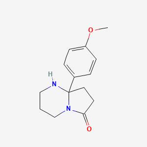 molecular formula C14H18N2O2 B2807846 8a-(4-Methoxyphenyl)-octahydropyrrolo[1,2-a]pyrimidin-6-one CAS No. 20481-68-9