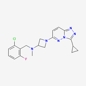 molecular formula C19H20ClFN6 B2807850 N-(2-chloro-6-fluorobenzyl)-1-(3-cyclopropyl-[1,2,4]triazolo[4,3-b]pyridazin-6-yl)-N-methylazetidin-3-amine CAS No. 2310124-22-0