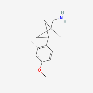 [3-(4-Methoxy-2-methylphenyl)-1-bicyclo[1.1.1]pentanyl]methanamine