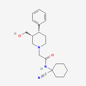 N-(1-Cyanocyclohexyl)-2-[(3R,4R)-3-(hydroxymethyl)-4-phenylpiperidin-1-yl]acetamide